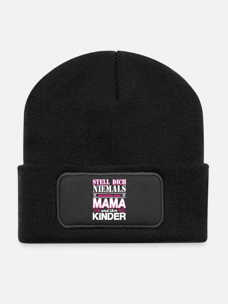 -Mama - Recycelte Patch Beanie - Schwarz