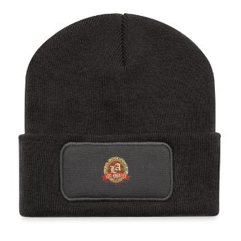 Los Angeles - Recycelte Patch Beanie - Dunkelgrau - Vorne