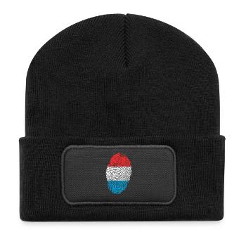 empreintes digitales i Luxembourg Luxembourg aime - Beanie recyclé à patch - noir - Devant