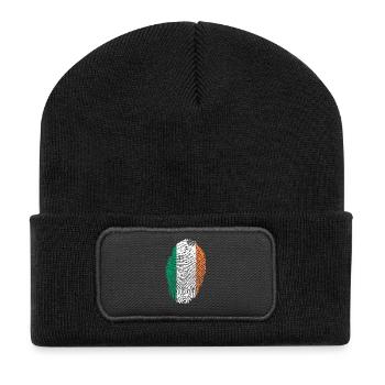 fingerprint i love Irland ireland - Recycelte Patch Beanie - Schwarz - Vorne