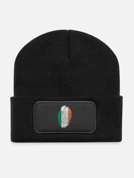 Fingerprint i love Ireland ireland - Recycled Patch Beanie - black