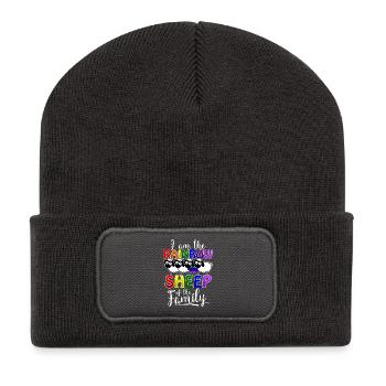 Rainbow Sheep - Gay Pride - Beanie recyclé à patch - charbon - Devant