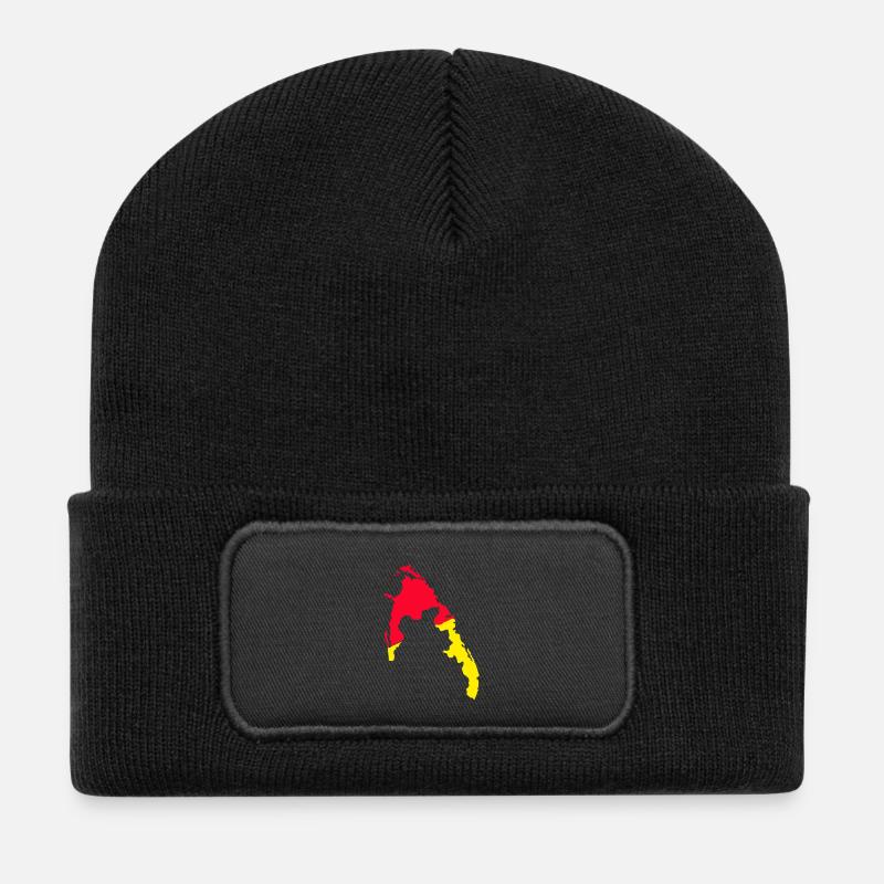 eemap.png - Recycelte Patch Beanie - Schwarz