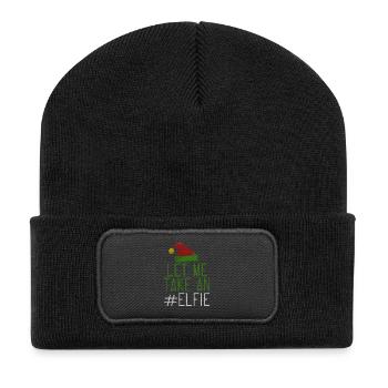 Let Me Take An Elfie Ugly Style - Recycelte Patch Beanie - Schwarz - Vorne