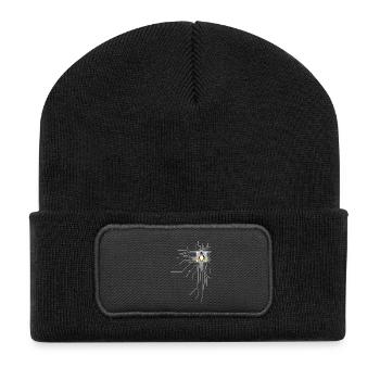 platine Pinguin Core Herz Computer pc Nerd program - Recycelte Patch Beanie - Schwarz - Vorne
