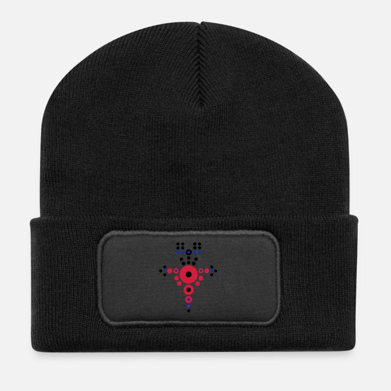 Wikinger Schild Nr.1 - Recycelte Patch Beanie - Schwarz