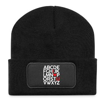 T-shirt Enseignant Je t'aime - Beanie recyclé à patch - noir - Devant