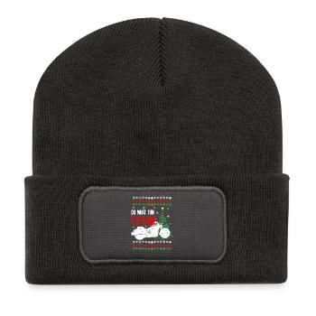 Xmas Christmas Weihnachten Geschenk gift new cheap - Recycelte Patch Beanie - Dunkelgrau - Vorne
