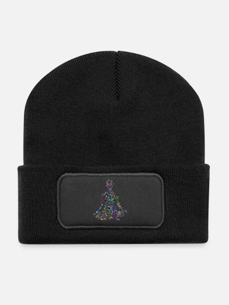 Yoga exercice femme - Beanie recyclé à patch - noir