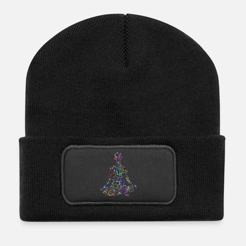 Yoga exercice femme - Beanie recyclé à patch - noir