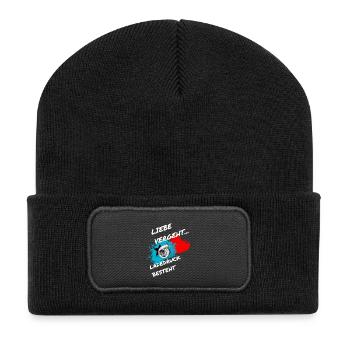 Ladedruck Besteht - Recycelte Patch Beanie - Schwarz - Vorne