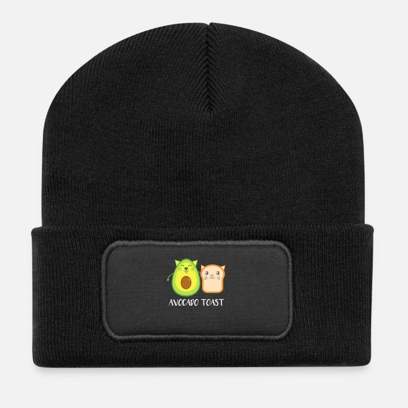 Avocat &Toast Drôle T-Shirt - Beanie recyclé à patch - noir