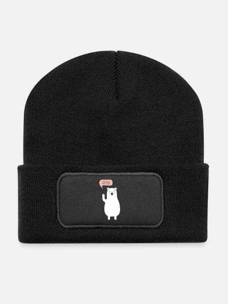 Eisbaer Hello - Recycled Patch Beanie - black