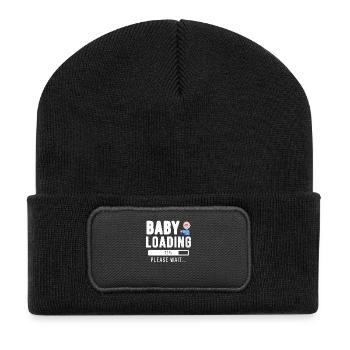 Baby loading ... please wait! | Baby shirt - Recycled Patch Beanie - black - Front