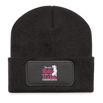 T-shirt comme cadeau pour maman Rottweiler - Beanie recyclé à patch - charbon - Devant