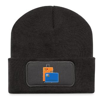 Koffer - Recycelte Patch Beanie - Dunkelgrau - Vorne
