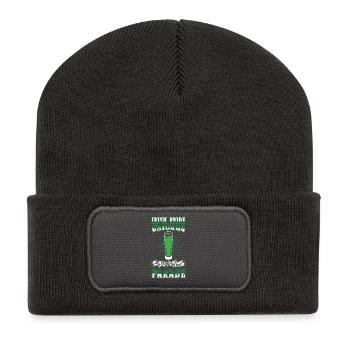 Parade-Bier des irischen Stolz-Chicagos St. Patricks Tages - Recycelte Patch Beanie - Dunkelgrau - Vorne
