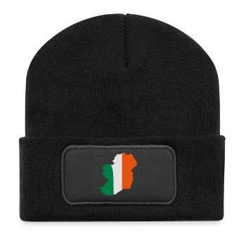 Irland - Recycelte Patch Beanie - Schwarz - Vorne