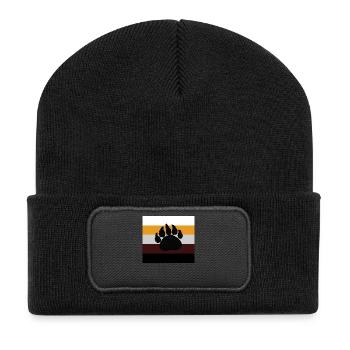 Bear Brotherhood - Gay Pride - Cadeau LGBT - Beanie recyclé à patch - noir - Devant