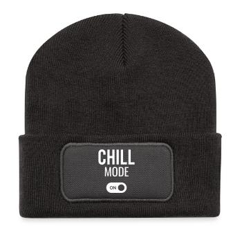 CHILL Mode ON - the ideal gift - Recycled Patch Beanie - dark grey - Front