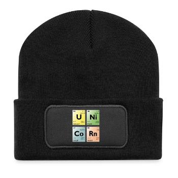 Unicorn periodic table - Recycled Patch Beanie - black - Front