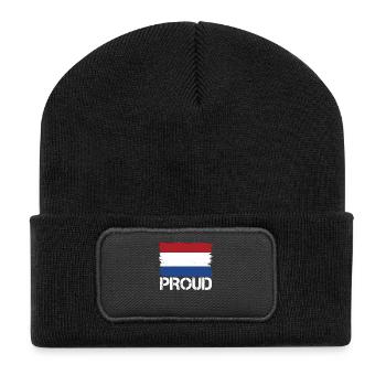 Pride flag flag home origin holland png - Recycled Patch Beanie - black - Front
