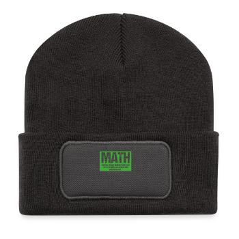 Funny Math - Cadeau - Chemise - Beanie recyclé à patch - charbon - Devant