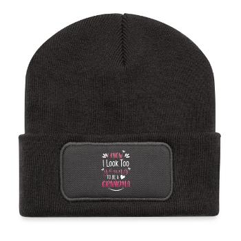 I know i look too young to be a grandma - Beanie recyclé à patch - charbon - Devant