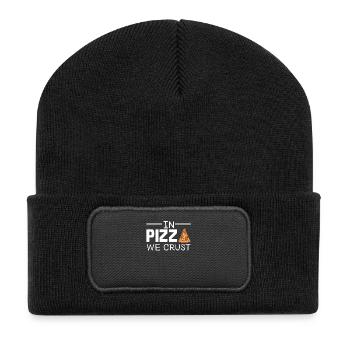 In Pizza We Crust, pizza gift saying - Recycled Patch Beanie - black - Front