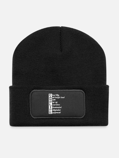 carpistes CARPLIFE carpe pêcheurs cadeau - Beanie recyclé à patch - noir