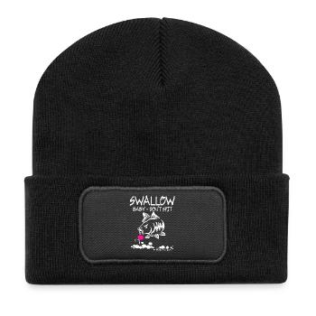 SWALLOW Baby DO NOT SPIT - CARP - FISHING - CARP - Recycled Patch Beanie - black - Front