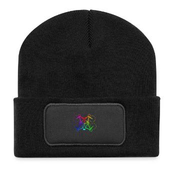 vélos Rainbow - Route cadeau Fixie - Beanie recyclé à patch - noir - Devant