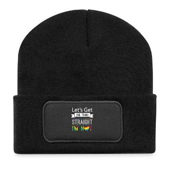 Let's get one thing staight i'm not LGBT - Beanie recyclé à patch - noir - Devant