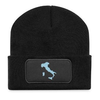 italie - Beanie recyclé à patch - noir - Devant
