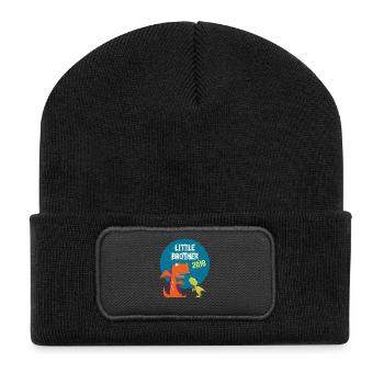 Petit Frère et sœurs Frère 2018 T-shirt - Beanie recyclé à patch - noir - Devant