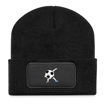 Dabbing Dab Fußball Ball Spieler Spiel Sport Elf - Recycelte Patch Beanie - Schwarz - Vorne