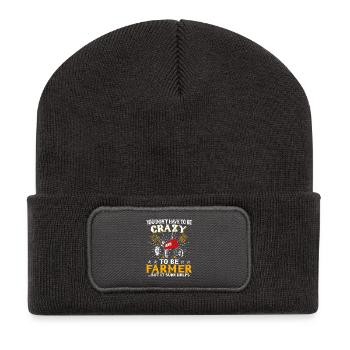 Tractor Shirt · Agriculture · It helps - Recycled Patch Beanie - dark grey - Front