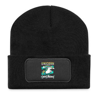 Licorne est mon esprit animal - licornes licorne - Beanie recyclé à patch - noir - Devant