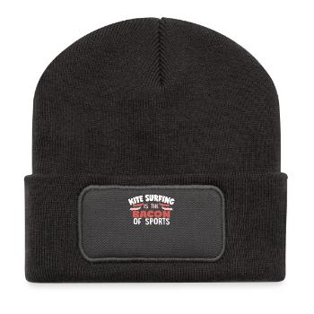 KiteSurfing is the Bacon of Sports t-shirt - Recycled Patch Beanie - dark grey - Front