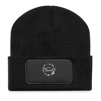 Team Braut JGA Junggesellinnen Abschied Party Girl - Recycelte Patch Beanie - Schwarz - Vorne