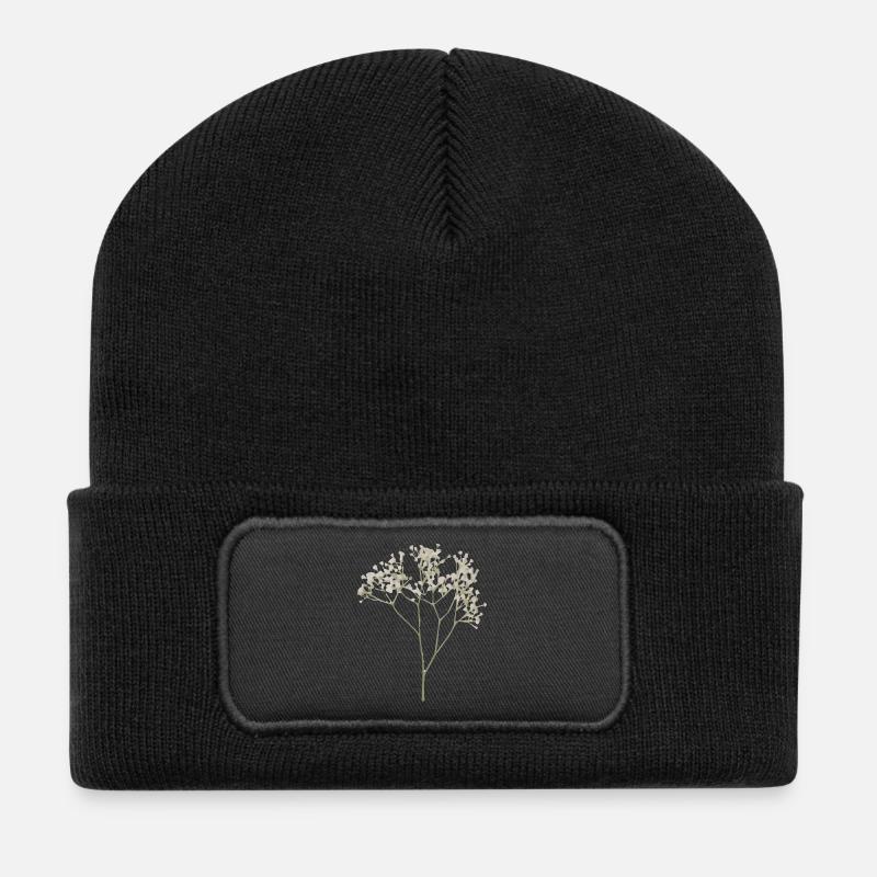 Schleierkraut - Beanie recyclé à patch - noir