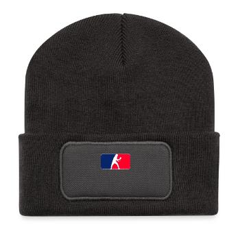 Ping-ping-mique bleu blanc rouge streetwear - Beanie recyclé à patch - charbon - Devant