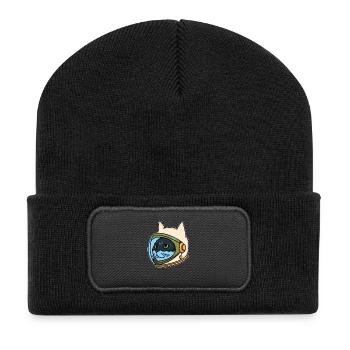 Astro cat - astronaut - cat - kitten - space - Recycled Patch Beanie - black - Front