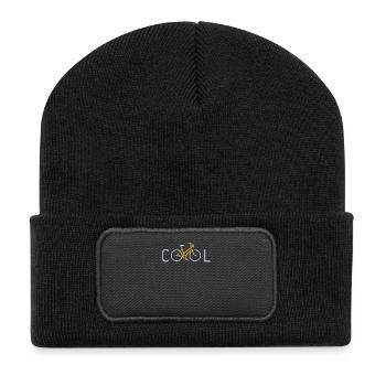 Cool vélo Enfant Cadeau Bébé Drôle - Beanie recyclé à patch - noir - Devant