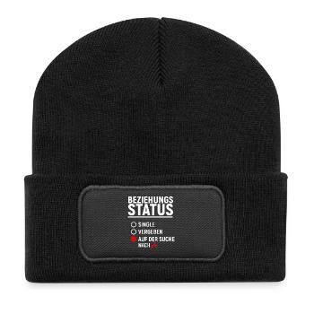 Beziehungsstatus Pretty Little Liars Single Idee - Recycelte Patch Beanie - Schwarz - Vorne