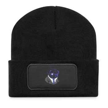 Dogs Professor Dog Dogs Gift - Recycled Patch Beanie - black - Front
