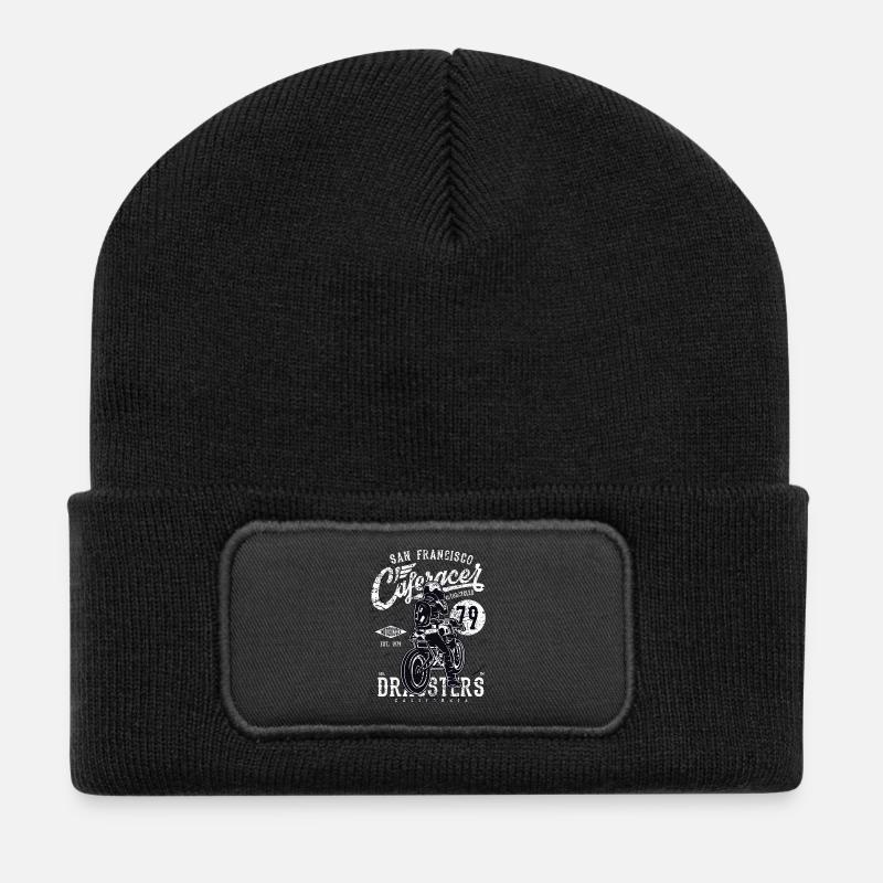 Caferacer79 - Recycelte Patch Beanie - Schwarz