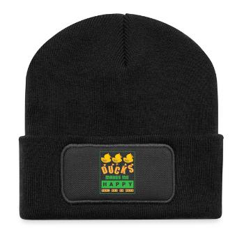 Canard - Beanie recyclé à patch - noir - Devant