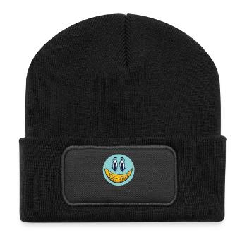 Banana Gift Just Smile Face Shirt - Recycled Patch Beanie - black - Front