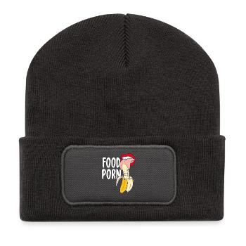 Banana Gift Food Porn licking Shirt - Recycled Patch Beanie - dark grey - Front